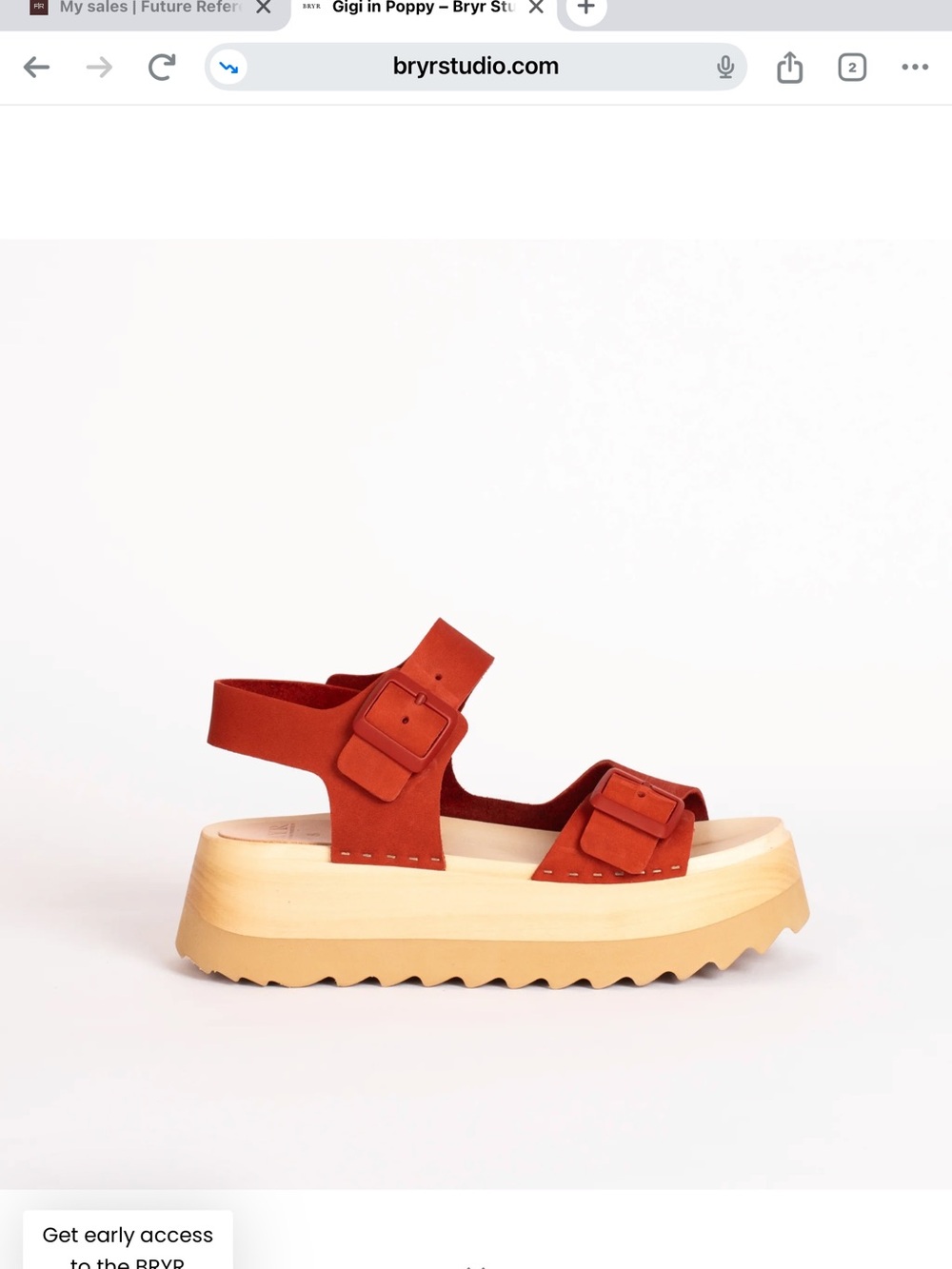 Bryr Gigi Clog in Poppy - Picture 6 of 10